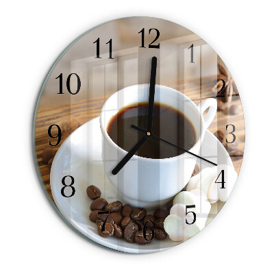 Round wall clock Coffee