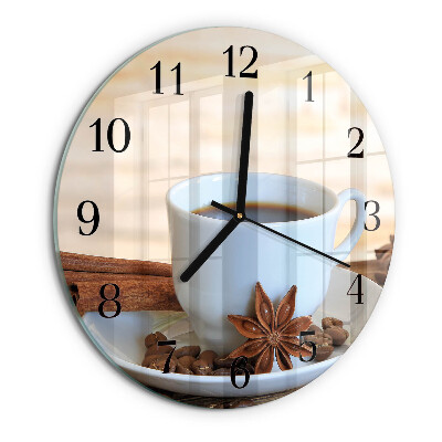 Round wall clock Coffee