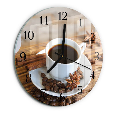 Round wall clock Coffee