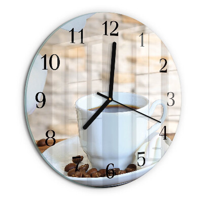 Round wall clock Coffee