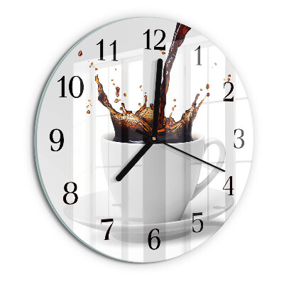 Round wall clock Coffee