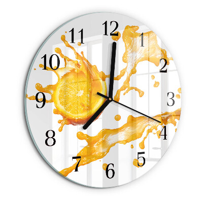 Round wall clock Orange juice