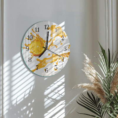 Round wall clock Orange juice