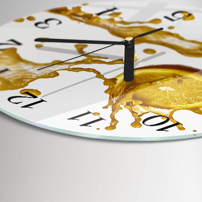Round wall clock Orange juice