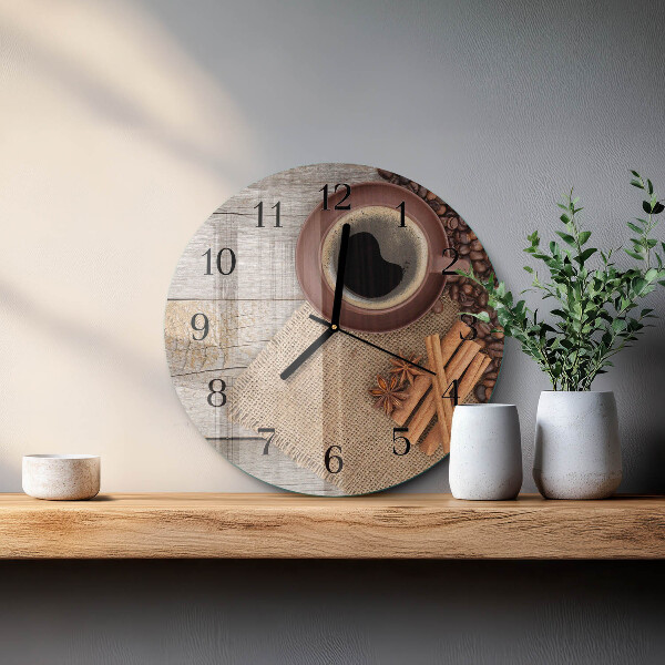 Round wall clock Coffee Beans