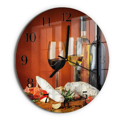 Round wall clock Wine