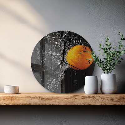Round wall clock Orange