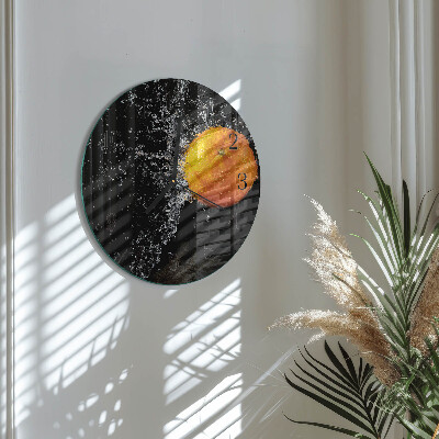 Round wall clock Orange