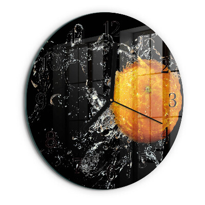 Round wall clock Orange