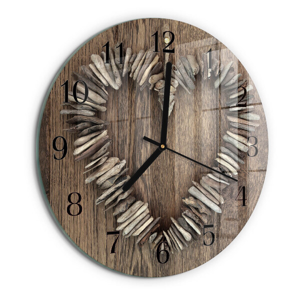 Round wall clock Heart