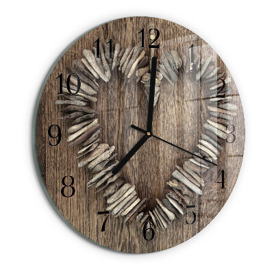 Round wall clock Heart