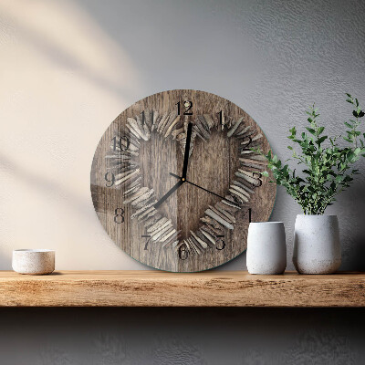 Round wall clock Heart