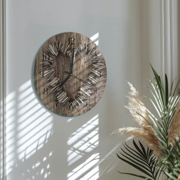 Round wall clock Heart