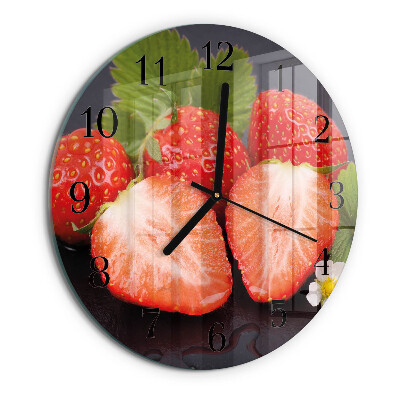 Round wall clock Strawberries