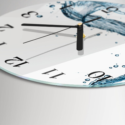 Round wall clock Water