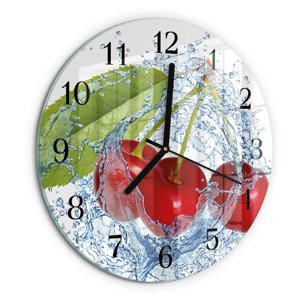 Round wall clock Cherries
