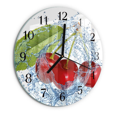 Round wall clock Cherries