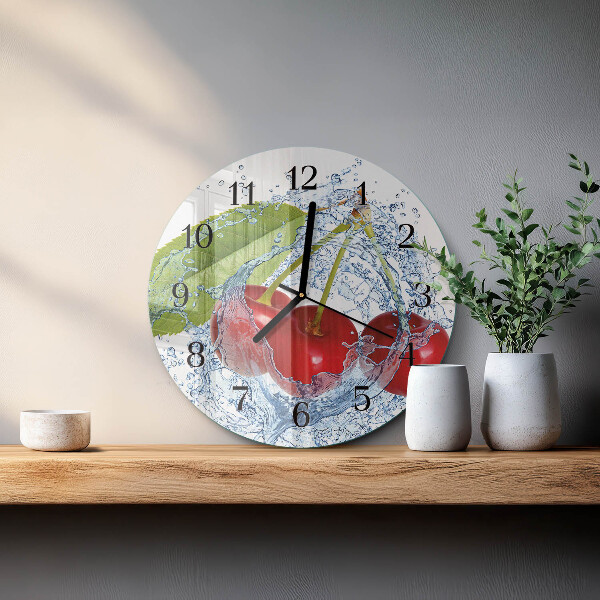 Round wall clock Cherries