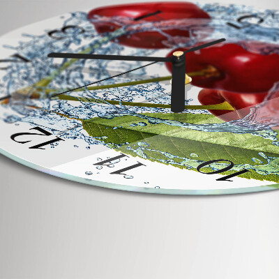 Round wall clock Cherries