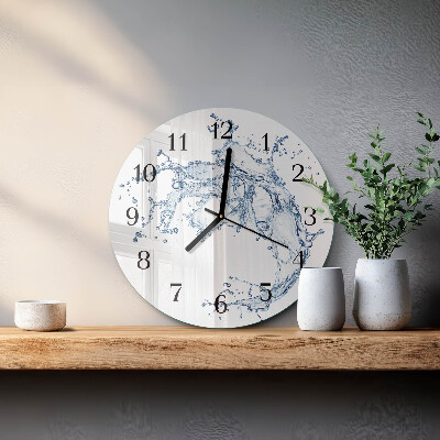 Round wall clock Water