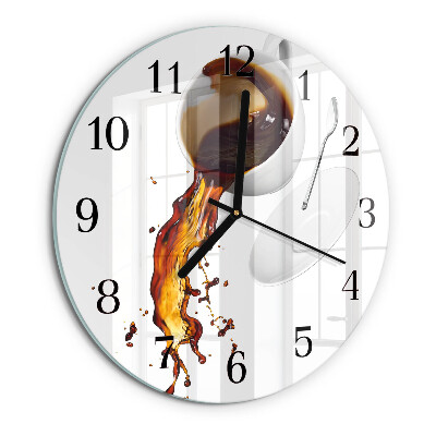 Round wall clock Coffee