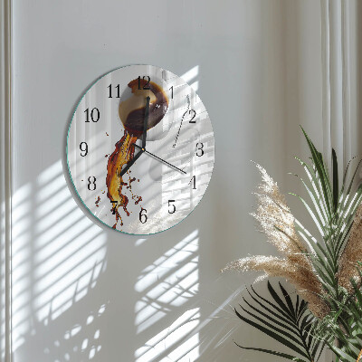 Round wall clock Coffee