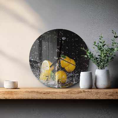 Round wall clock Lemons