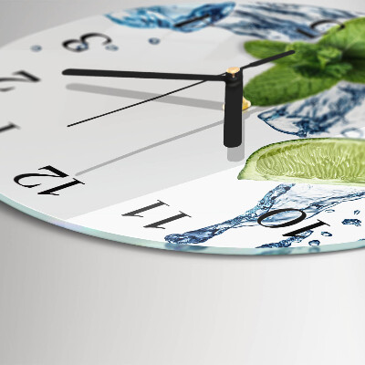Round wall clock Mint with Lime