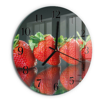 Round wall clock Strawberries