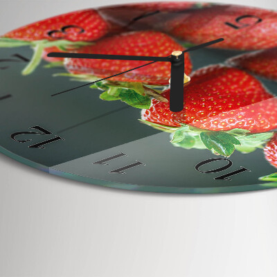 Round wall clock Strawberries
