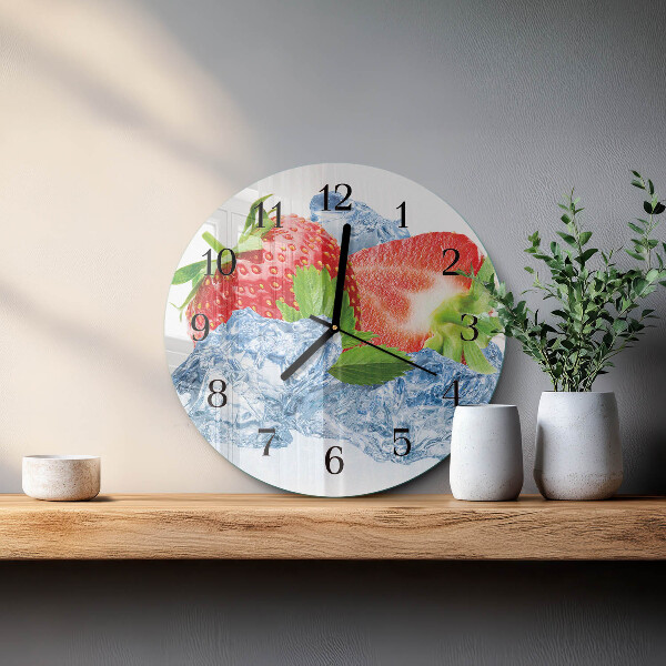 Round wall clock Strawberry Ice Cream