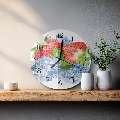 Round wall clock Strawberry Ice Cream