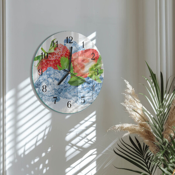 Round wall clock Strawberry Ice Cream