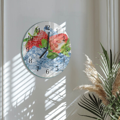 Round wall clock Strawberry Ice Cream