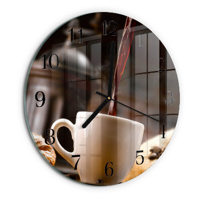 Round wall clock Coffee