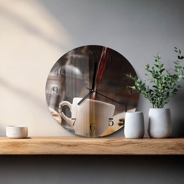 Round wall clock Coffee