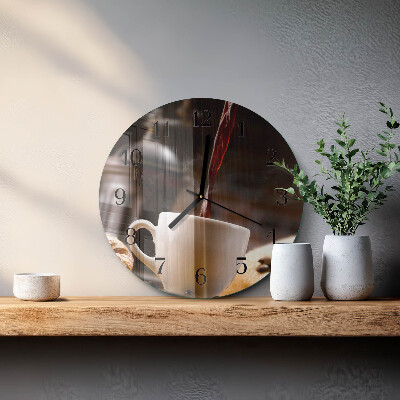 Round wall clock Coffee