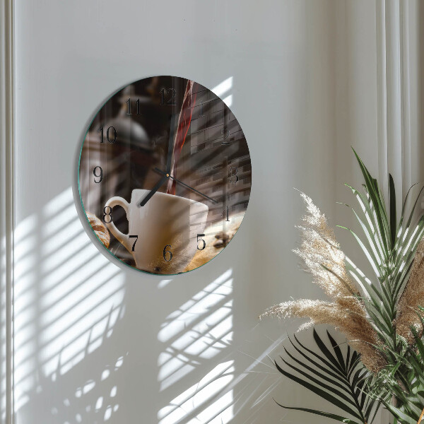 Round wall clock Coffee