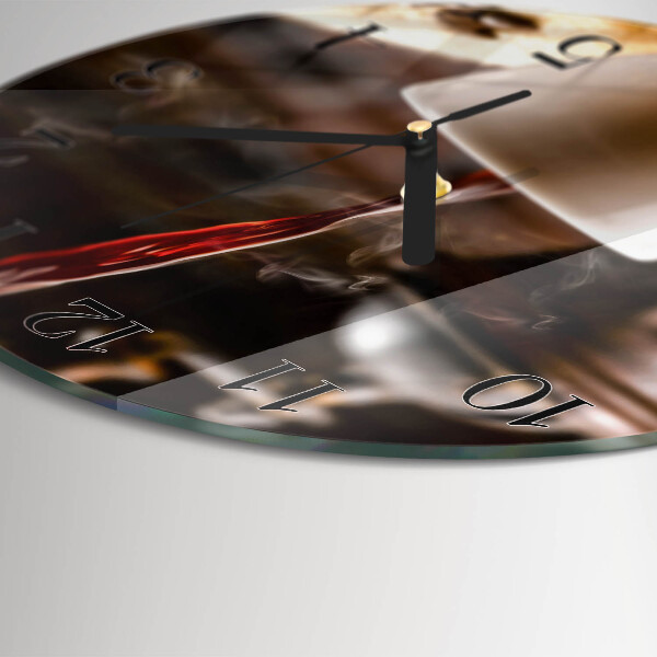 Round wall clock Coffee