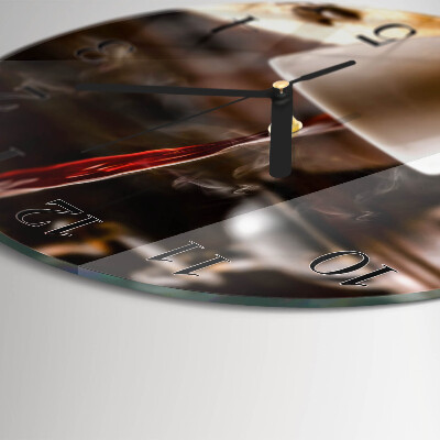 Round wall clock Coffee