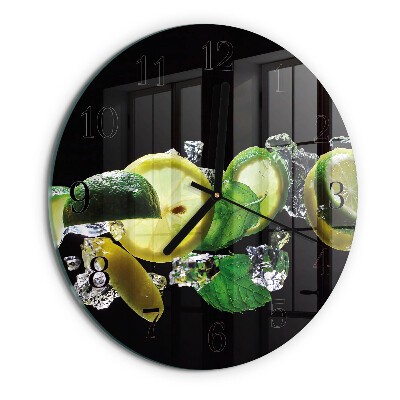 Round wall clock Lemon and Lime