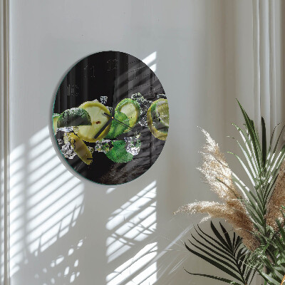 Round wall clock Lemon and Lime