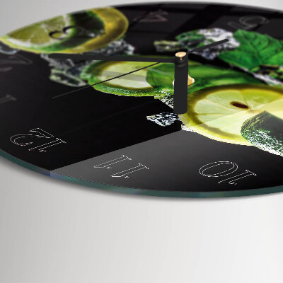 Round wall clock Lemon and Lime
