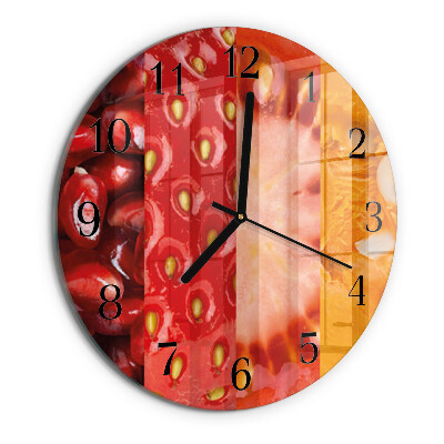 Round wall clock Fruit