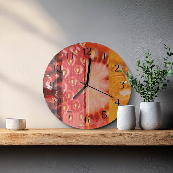 Round wall clock Fruit