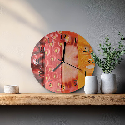 Round wall clock Fruit