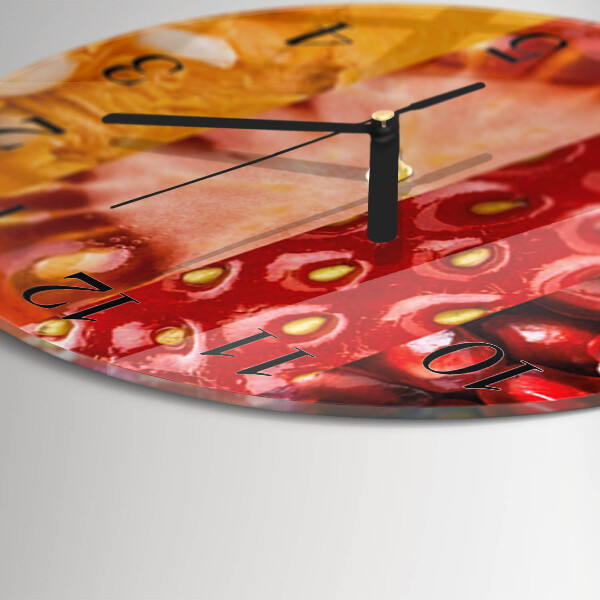 Round wall clock Fruit