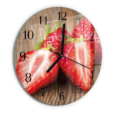 Round wall clock Strawberries