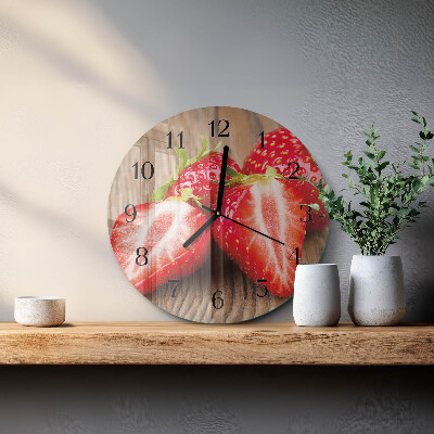 Round wall clock Strawberries