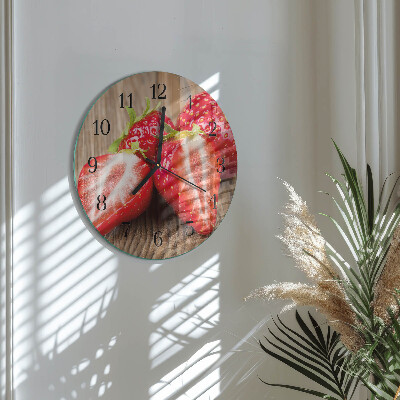 Round wall clock Strawberries